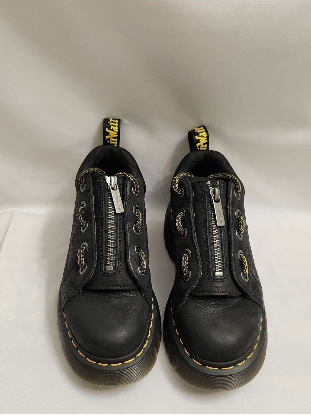 Dr. Martens Woodard Lo Zip Black Leather Shoes (W Size 5) - Picture 2 of 12